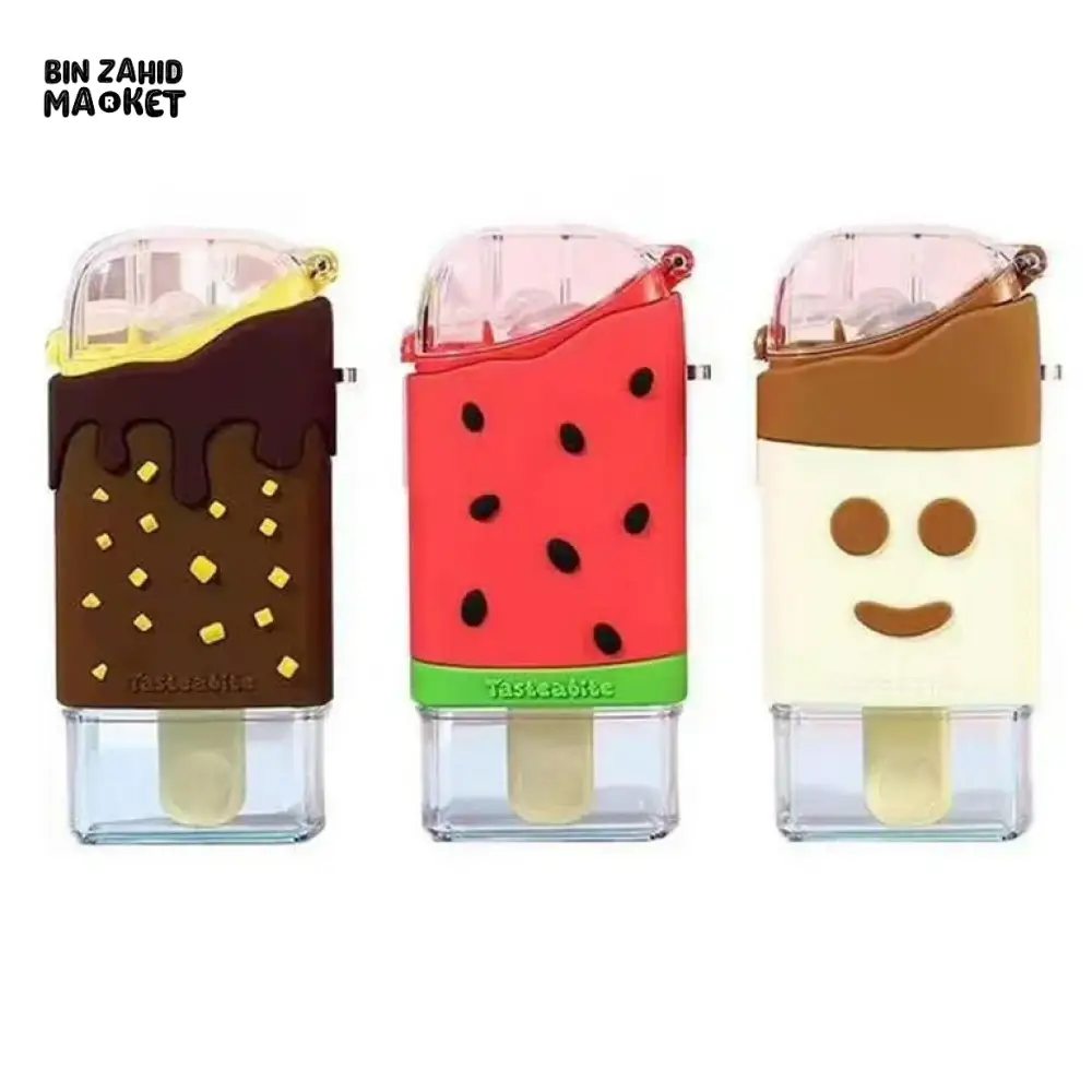 ICE CREAM STYLE WATER BOTTLE - SMILEY STRAWBERRY SWIRL - Image 2