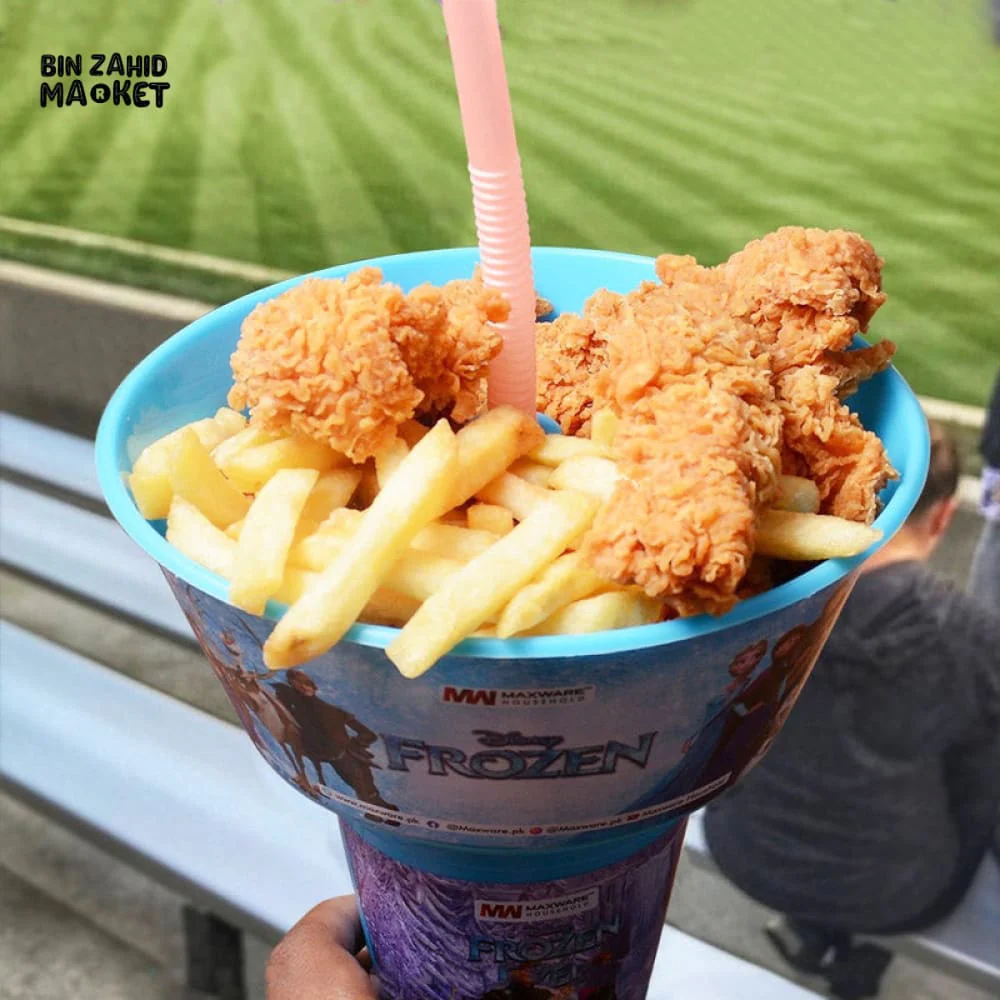 SNACKS BUCKET CUP WITH STRAW - Image 4