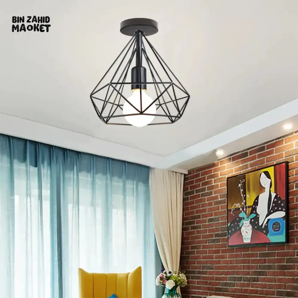 SPARKLING DIAMOND DROP PENDANT LAMP WITH VINTAGE EDISON BULB - Image 10