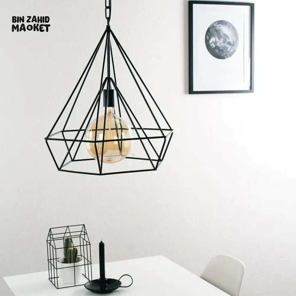 SPARKLING DIAMOND DROP PENDANT LAMP WITH VINTAGE EDISON BULB - Image 11
