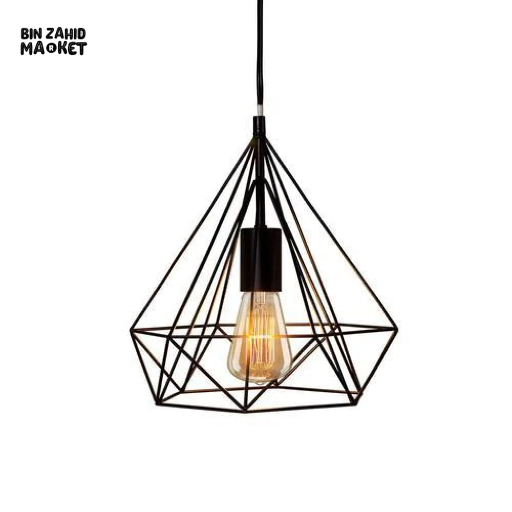 SPARKLING DIAMOND DROP PENDANT LAMP WITH VINTAGE EDISON BULB - Image 12