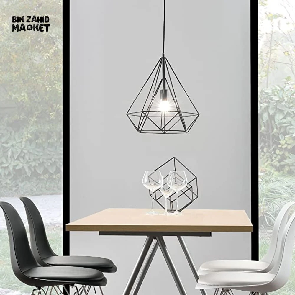SPARKLING DIAMOND DROP PENDANT LAMP WITH VINTAGE EDISON BULB - Image 3