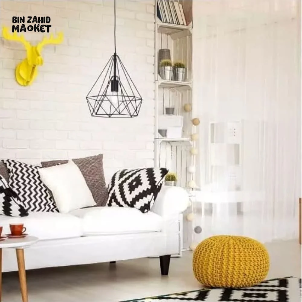 SPARKLING DIAMOND DROP PENDANT LAMP WITH VINTAGE EDISON BULB - Image 6