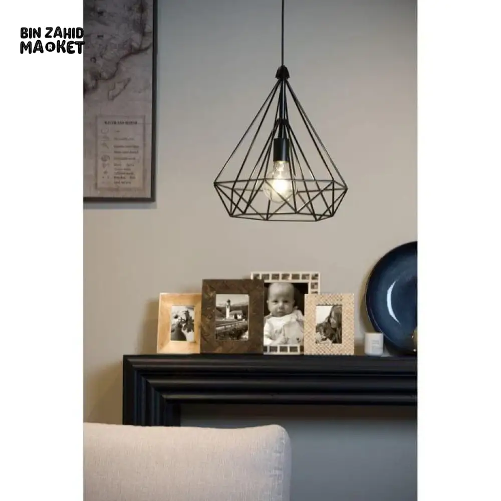 SPARKLING DIAMOND DROP PENDANT LAMP WITH VINTAGE EDISON BULB - Image 9
