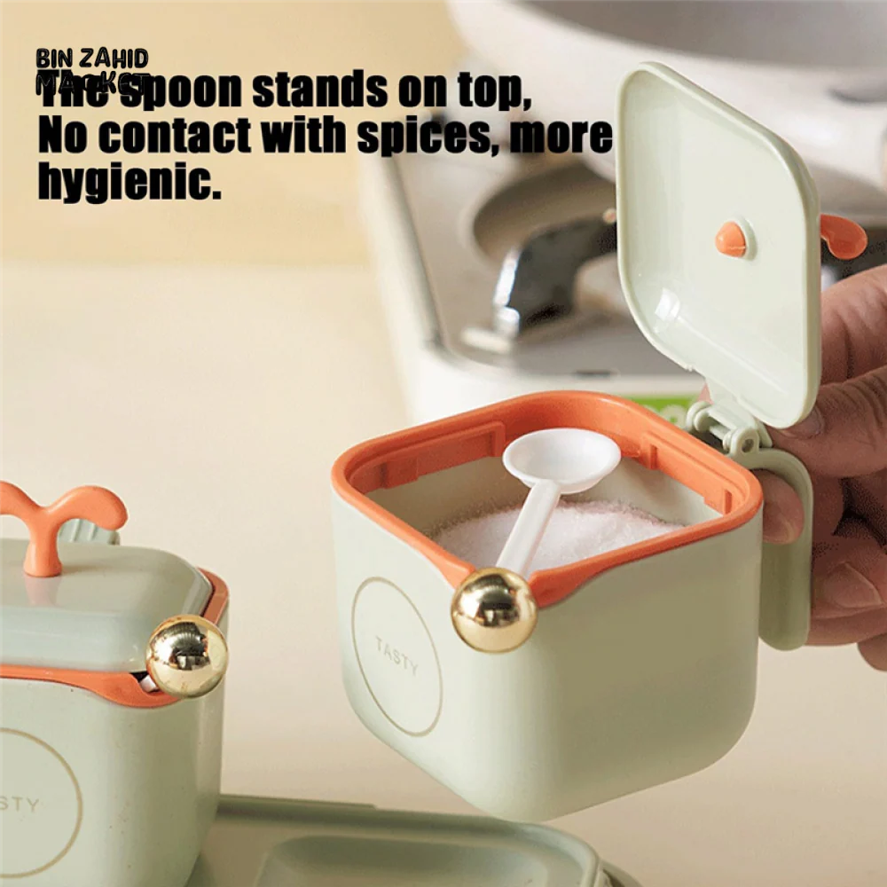 SPICE JARS WITH HOLDER AND TRAY – SEALED CONTAINER SET FOR KITCHEN & COUNTERTOP ORGANIZATION - Image 4