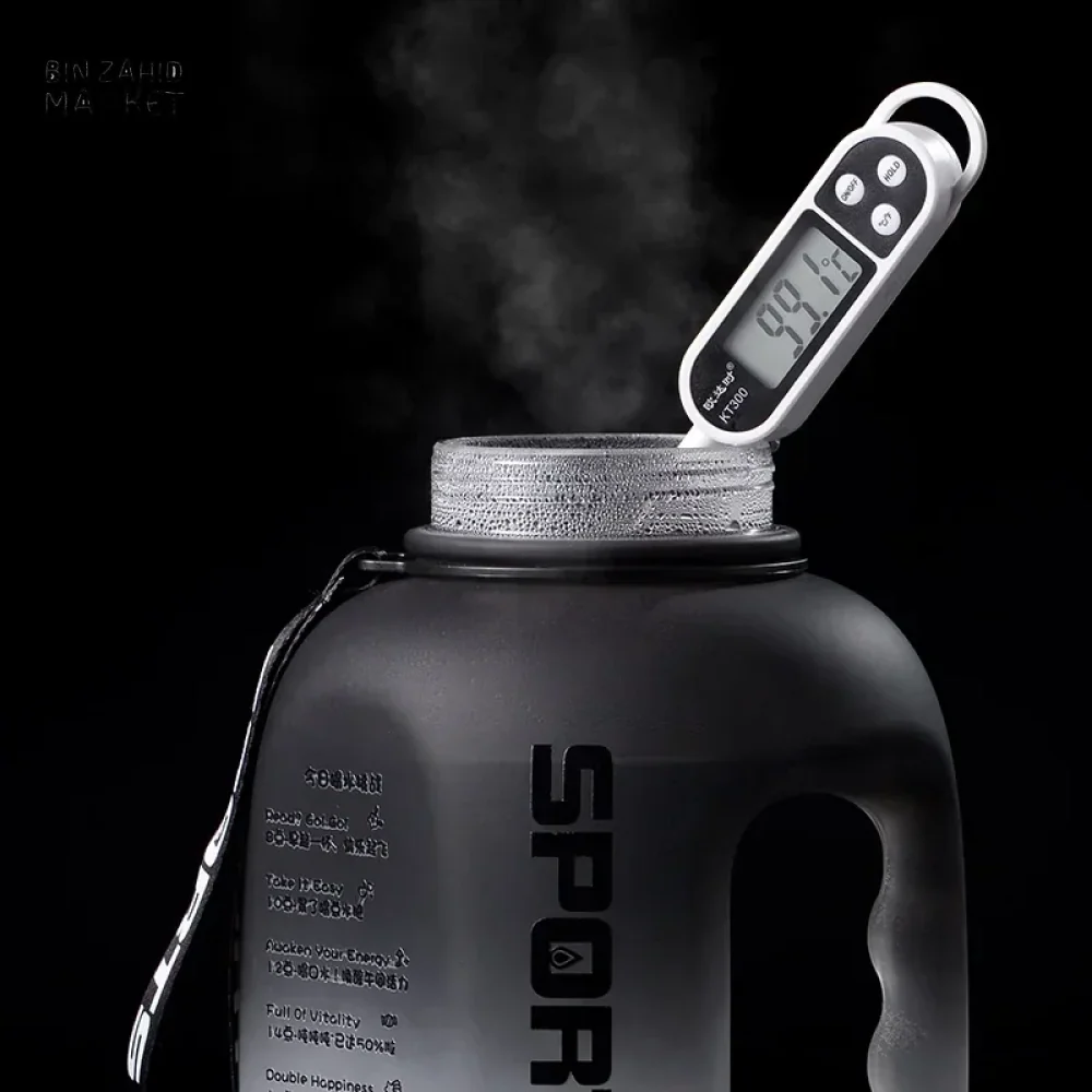 SPORT WATER BOTTLE | PORTABLE FITNESS PLASTIC CUP WITH STRAW LARGE CAPACITY OUTDOOR TRAVEL DRINKWARE BOTTLE - Image 8