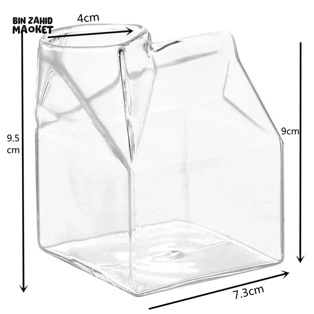 SQUARE GLASS MILK CUP – MICROWAVE-SAFE JAPANESE-STYLE KITCHEN TABLEWARE 300ML - Image 15