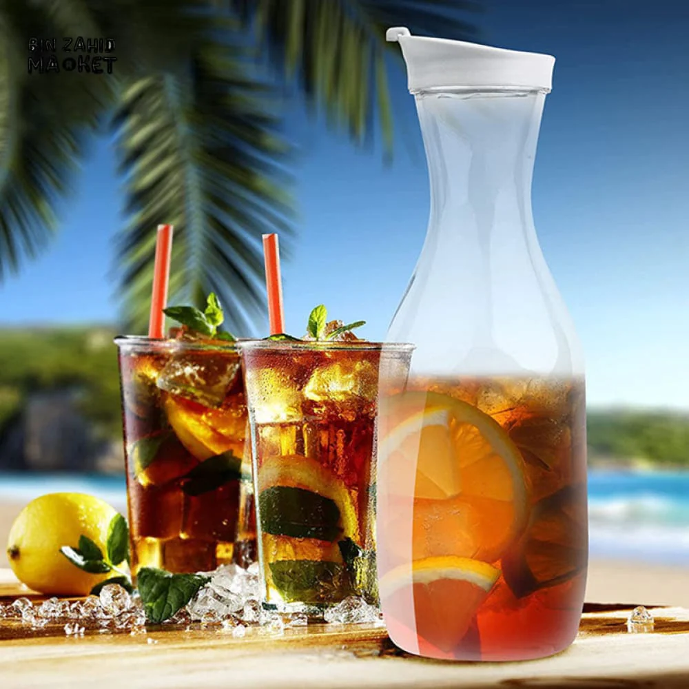 SQUARE PLASTIC JUICE & MILK BOTTLE 1.1 LITRE – FLIP LID WATER CONTAINER - Image 4