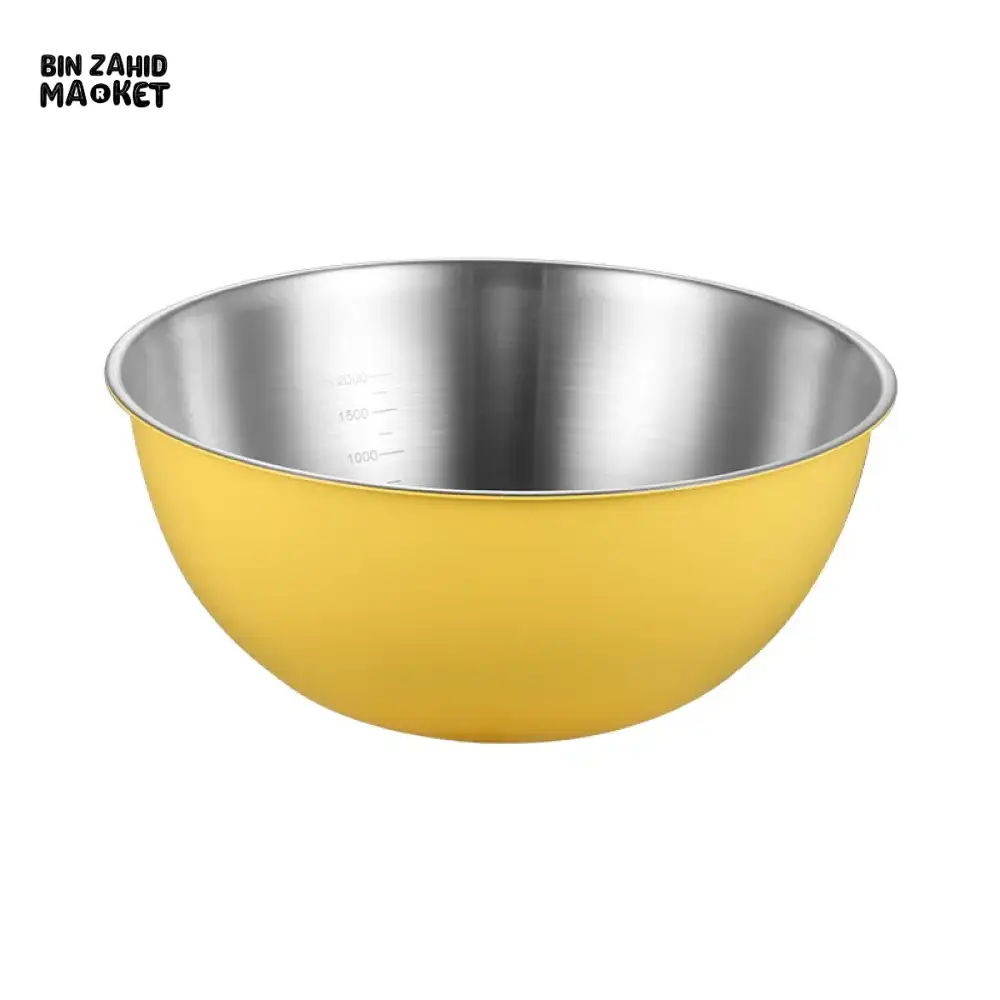 STAINLESS STEEL BAKING & MIXING BOWLS – FOOD-GRADE KITCHEN SET WITH SCALE MARKINGS KOREAN INS STYLE SALAD & EGG BEATING BOWLS FOR HOME USE - Image 6