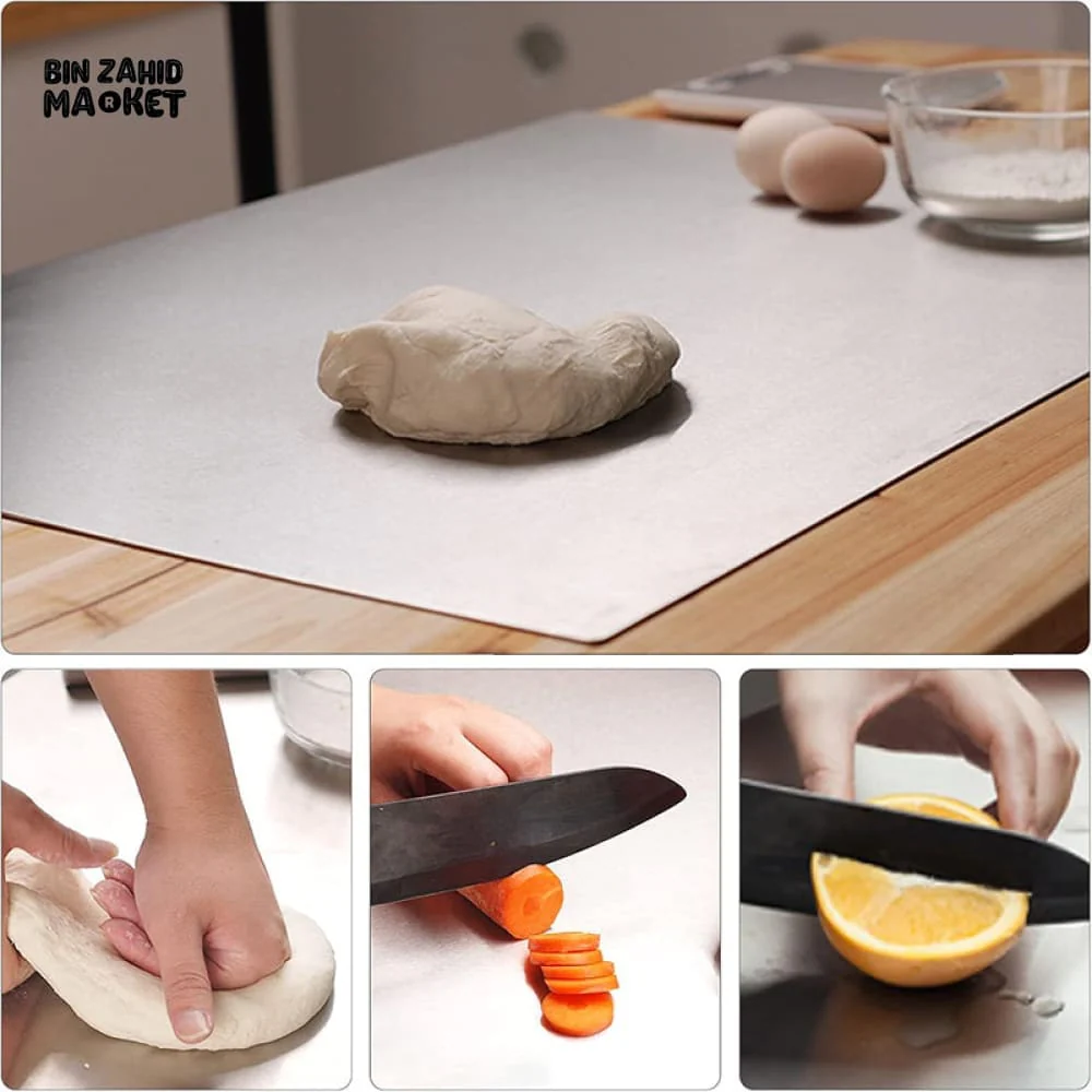 STAINLESS STEEL CHOPPING BOARD DOUBLE PANEL KITCHENWARE - 40CMX50CM - Image 7