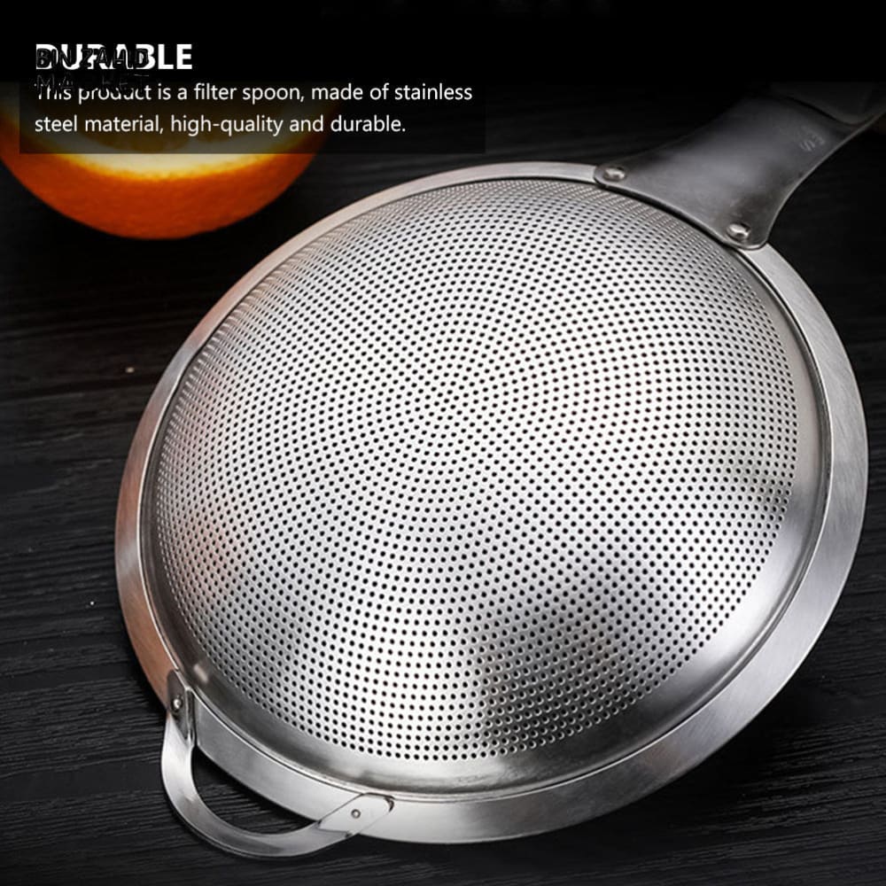 STAINLESS STEEL FINE MESH SIEVE SPOON – KITCHEN OIL & SOUP STRAINER - Image 3