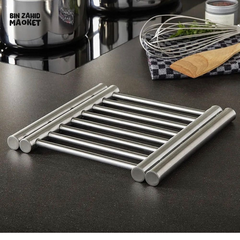 STAINLESS STEEL FOLDABLE HOT POT STAND – HEAT RESISTANT KITCHEN UTENSIL RACK FOR COOKWARE - Image 4
