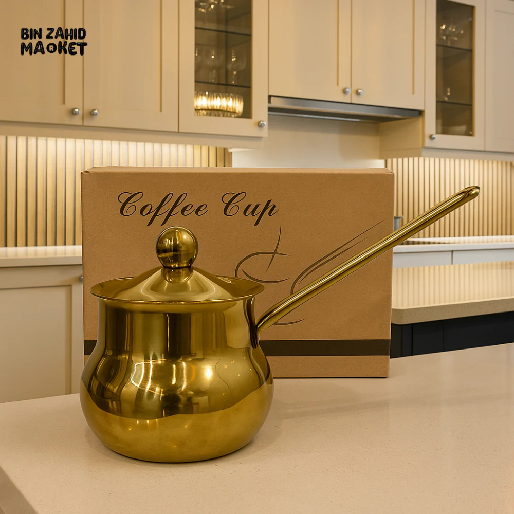 STAINLESS STEEL GOLDEN POT – 10CM PREMIUM KITCHEN COOKWARE FOR COFFEE TEA & MULTIPURPOSE USE