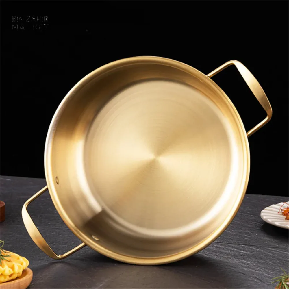 STAINLESS STEEL INSTANT NOODLE POT WITH LID NON-STICK SOUP SAUCEPAN COOKWARE - Image 6