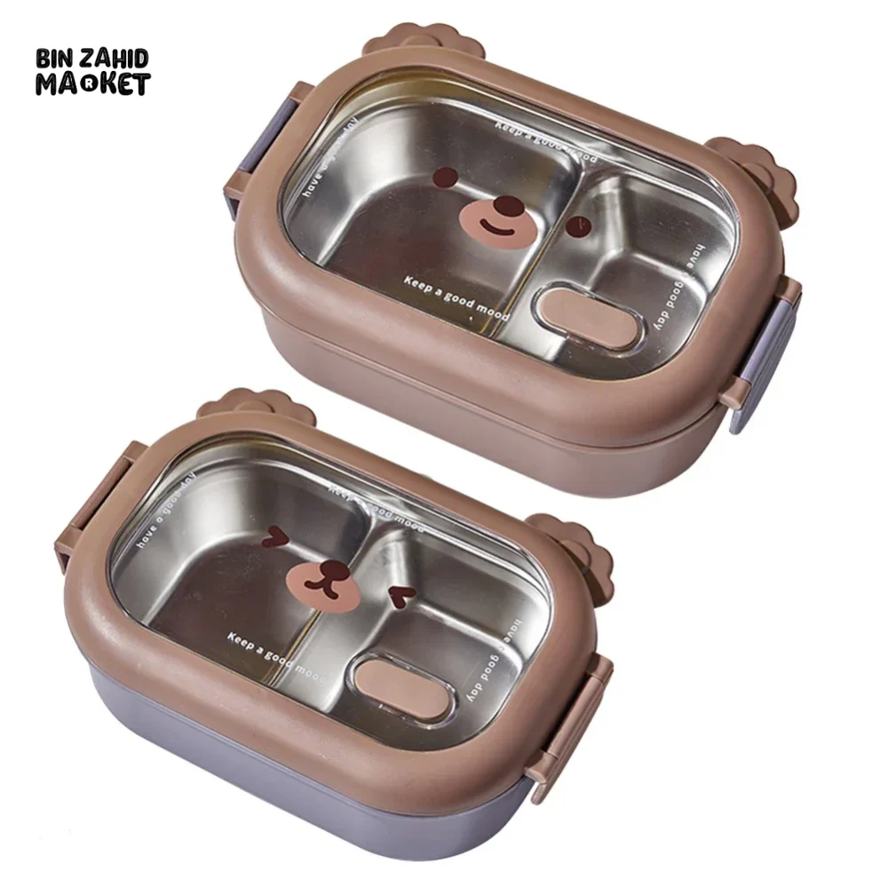 STAINLESS STEEL LUNCH BOX – MICROWAVABLE FOOD STORAGE PORTABLE THERMOS WITH DIVIDERS PERFECT FOR ADULTS & KIDS IDEAL FOR SCHOOL OFFICE & TRAVEL - Image 10