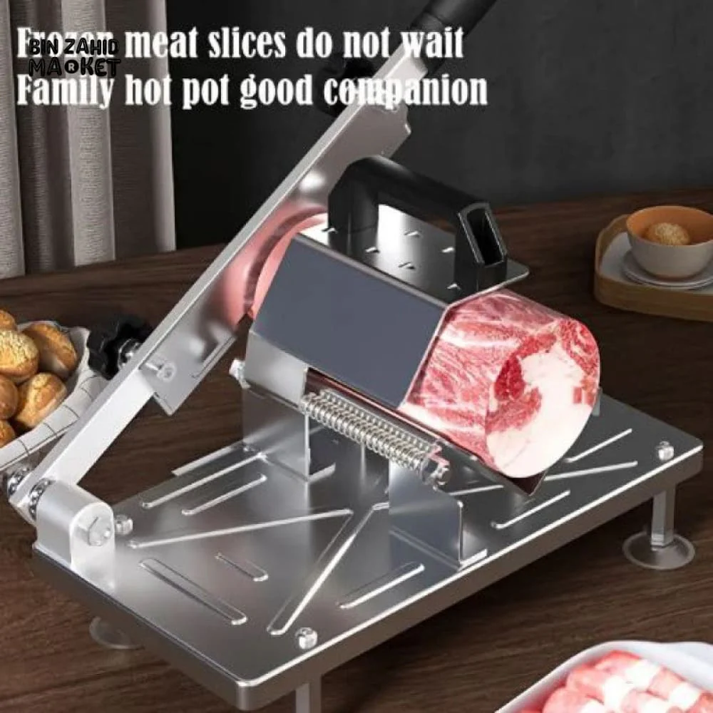 STAINLESS STEEL MEAT & VEGETABLE SLICER – ADJUSTABLE THICKNESS CUTTER FOR BEEF MUTTON FRUIT & HERBS - Image 6