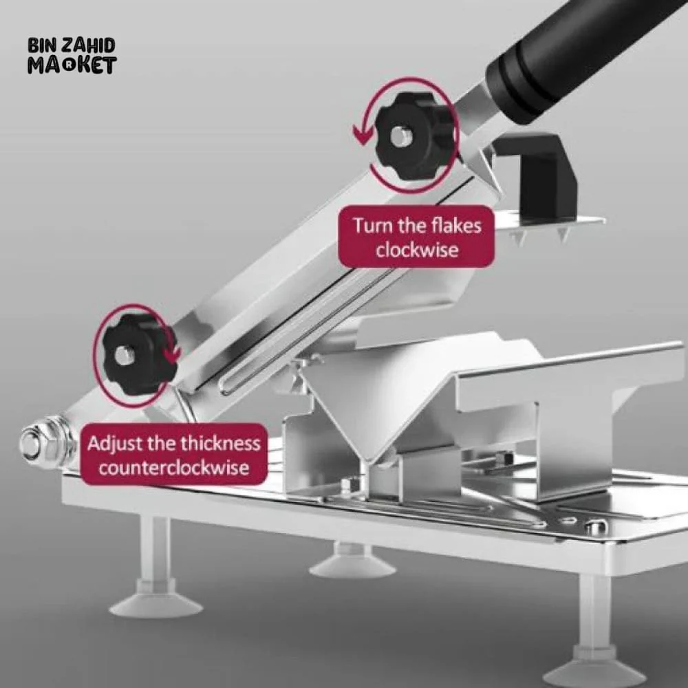 STAINLESS STEEL MEAT & VEGETABLE SLICER – ADJUSTABLE THICKNESS CUTTER FOR BEEF MUTTON FRUIT & HERBS - Image 8