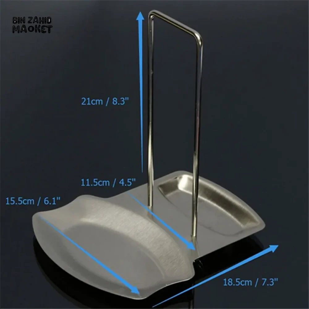 STAINLESS STEEL POT LID RACK SPOON HOLDER - Image 5