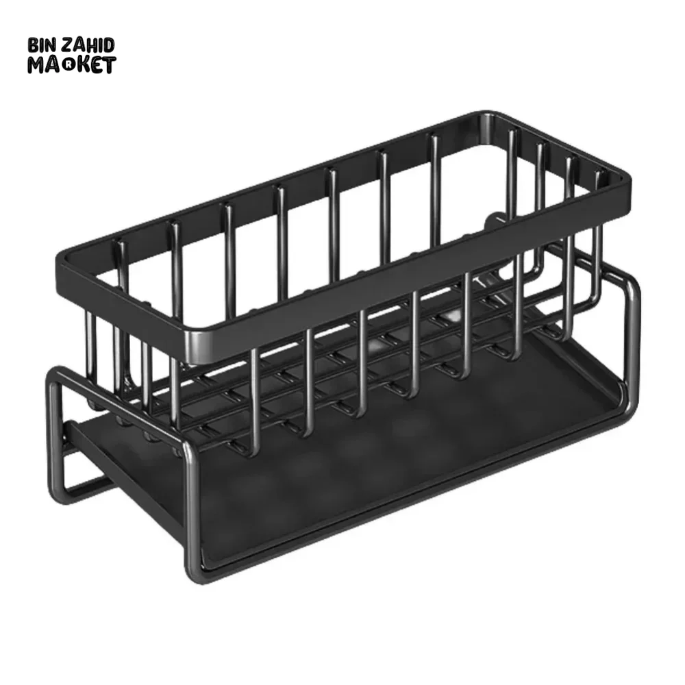 STAINLESS STEEL SINK DRAIN RACK – SPONGE HOLDER SOAP & TOWEL ORGANIZER - Image 8