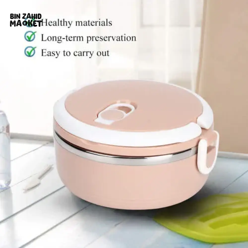 STAINLESS STEEL THERMAL LUNCH BOX  LEAKPROOF PORTABLE MULTI-PURPOSE CONTAINER - 1 LAYERS - Image 3