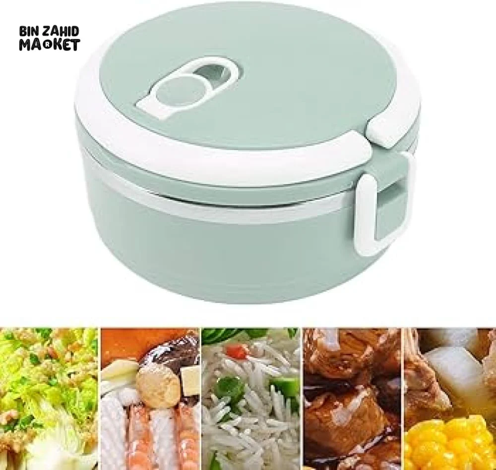 STAINLESS STEEL THERMAL LUNCH BOX  LEAKPROOF PORTABLE MULTI-PURPOSE CONTAINER - 1 LAYERS - Image 4