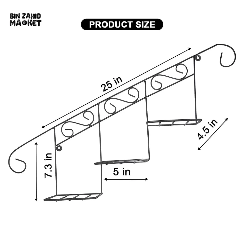 STAIRCASE FLORAL DISPLAY WALL BASKET - Image 8