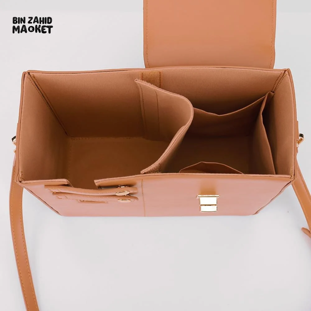 TUMBLERS CROSSBODY BAG – STYLISH PORTABLE ADJUSTABLE STRAP - BROWN - Image 6