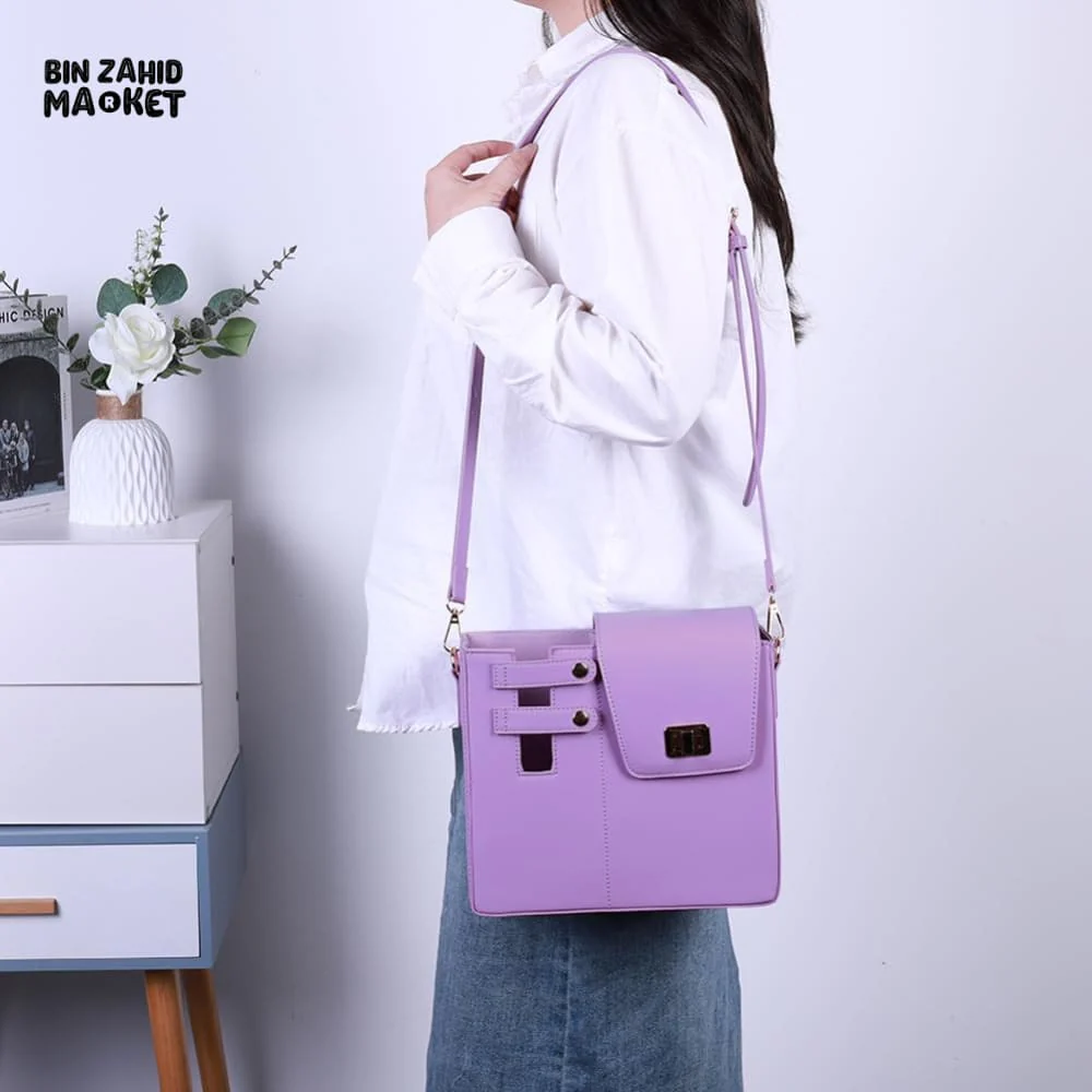 TUMBLERS CROSSBODY BAG – STYLISH PORTABLE ADJUSTABLE STRAP - PURPLE - Image 2