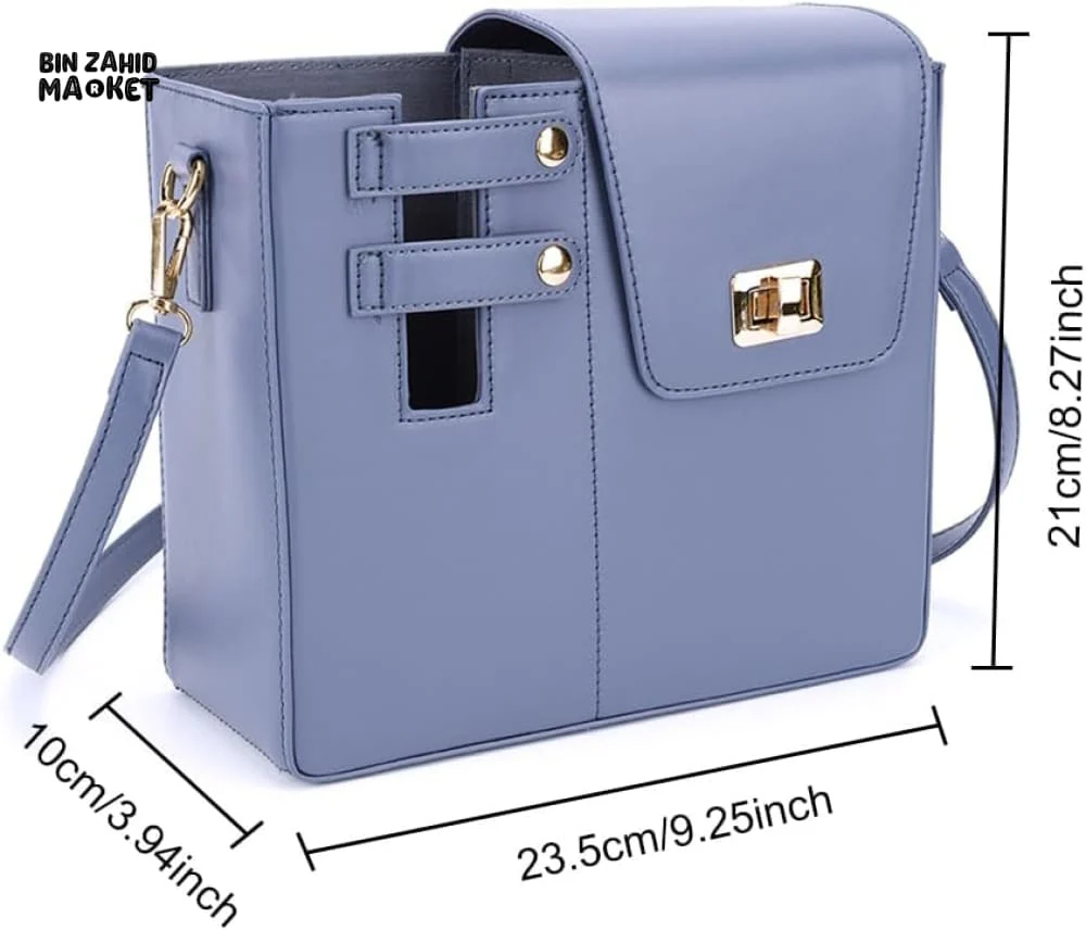 TUMBLERS CROSSBODY BAG – STYLISH PORTABLE ADJUSTABLE STRAP - BLUE - Image 8