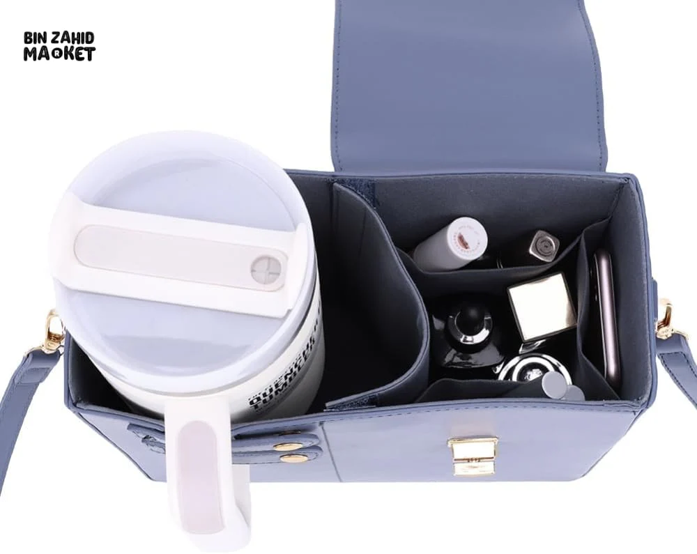 TUMBLERS CROSSBODY BAG – STYLISH PORTABLE ADJUSTABLE STRAP - BLUE - Image 9