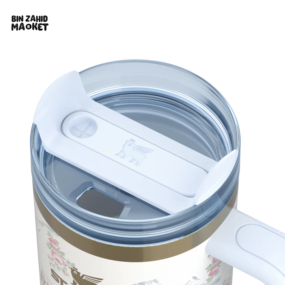 STANLEY X LOVE SHACK FANCY TUMBLER QUENCHER 14OZ - BEAUX BLUE (KHAKI BOX) - Image 4