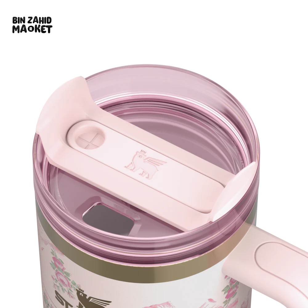 STANLEY X LOVE SHACK FANCY TUMBLER QUENCHER 14OZ - BEAUX PINK (KHAKI BOX) - Image 4