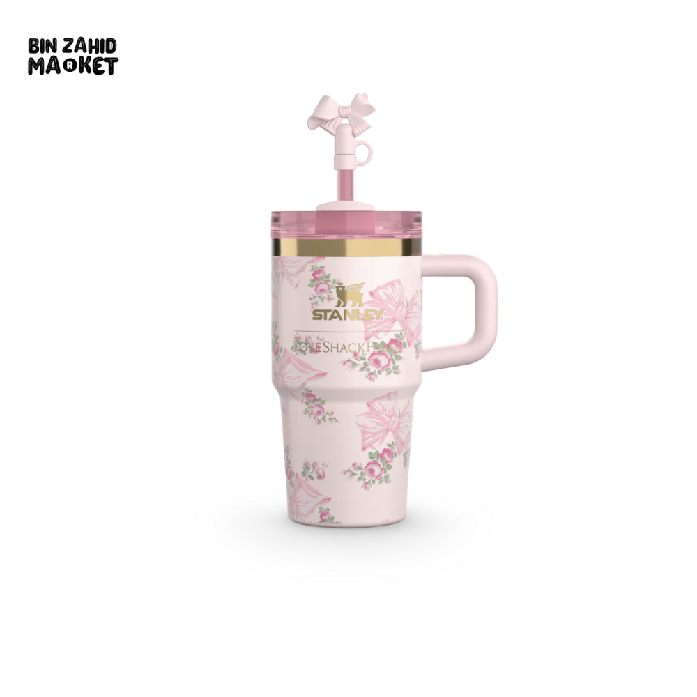 STANLEY X LOVE SHACK FANCY TUMBLER QUENCHER 14OZ - BEAUX PINK (KHAKI BOX) - Image 6