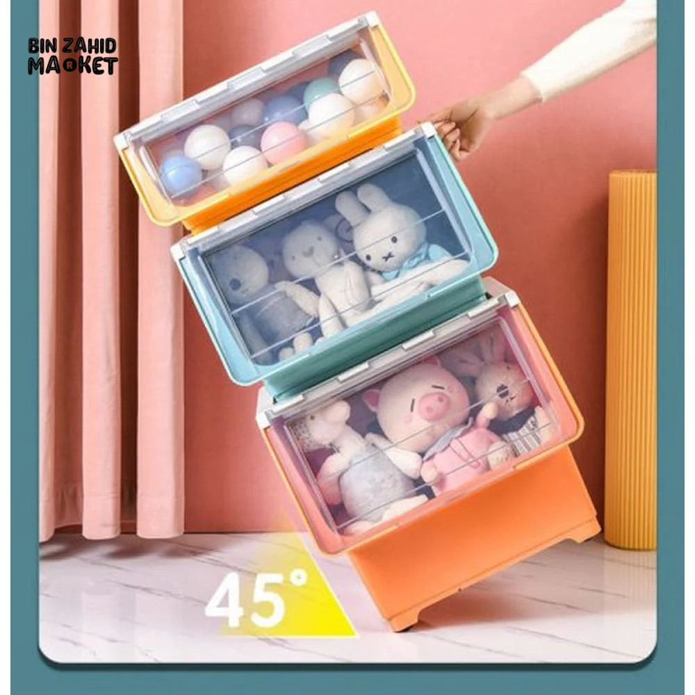 STORAGE BOX FRONT OPENING THICKENED KIDS ORGANIZER SNACKS STORAGE CABINET - Image 3
