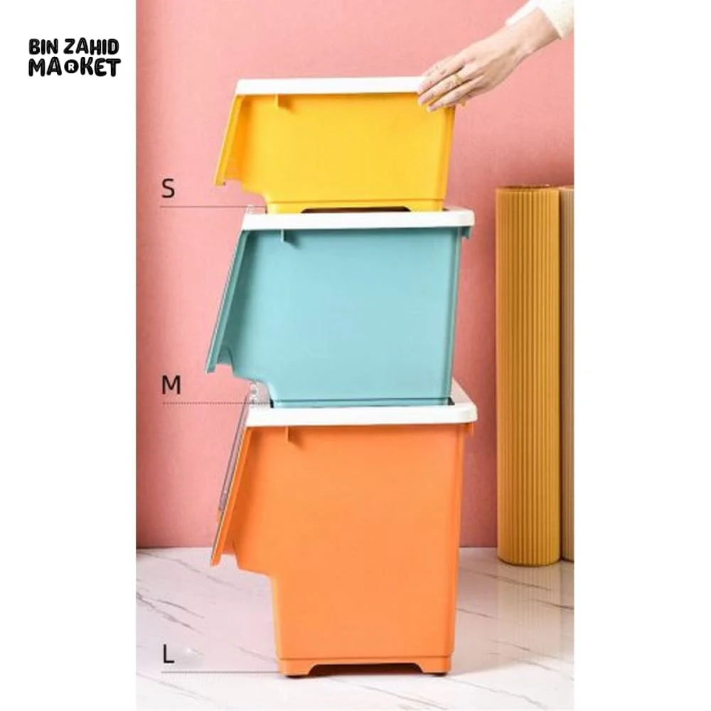 STORAGE BOX FRONT OPENING THICKENED KIDS ORGANIZER SNACKS STORAGE CABINET - Image 4