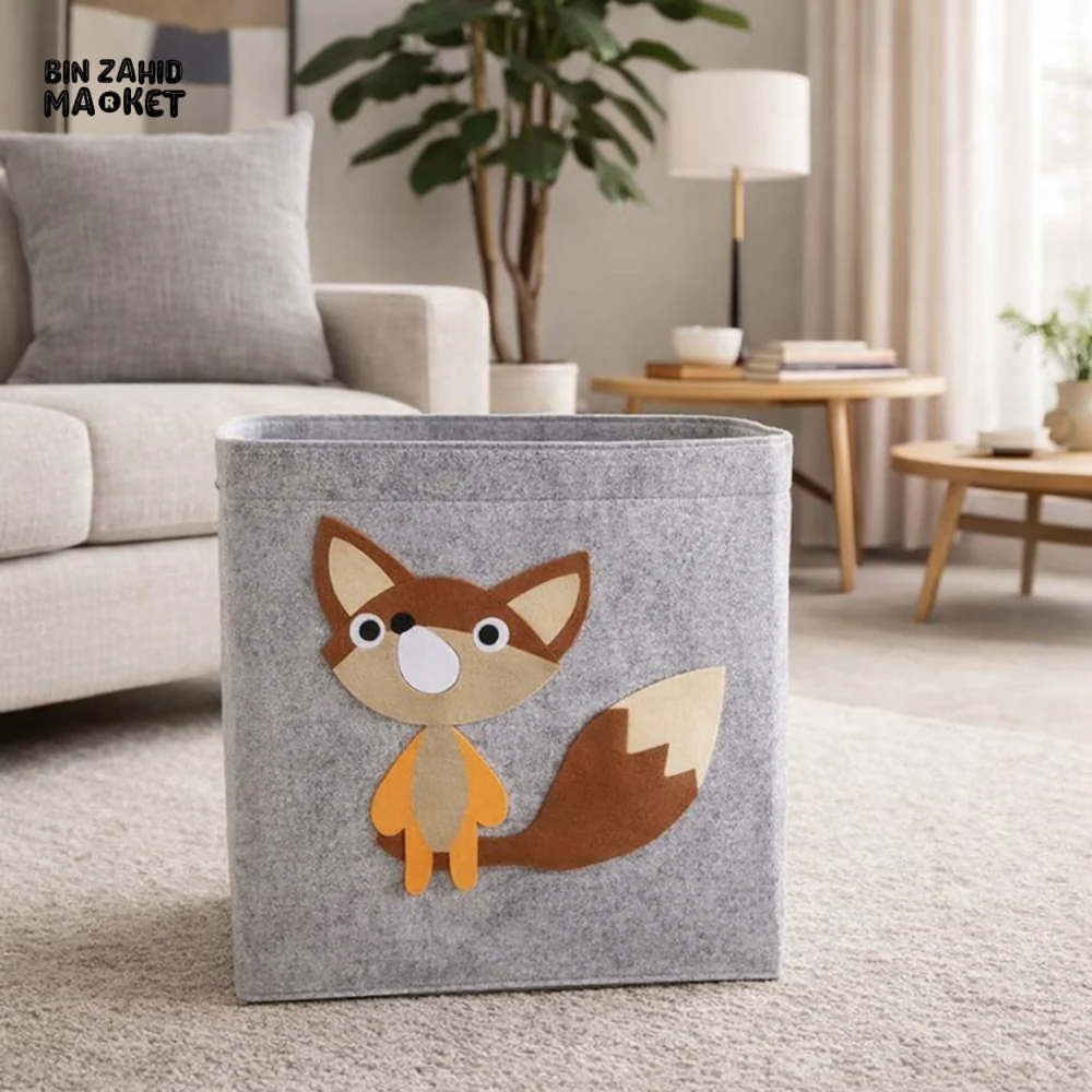 STORIUM CARTOON PRINTED STORAGE BOX - SQUARE - Image 2
