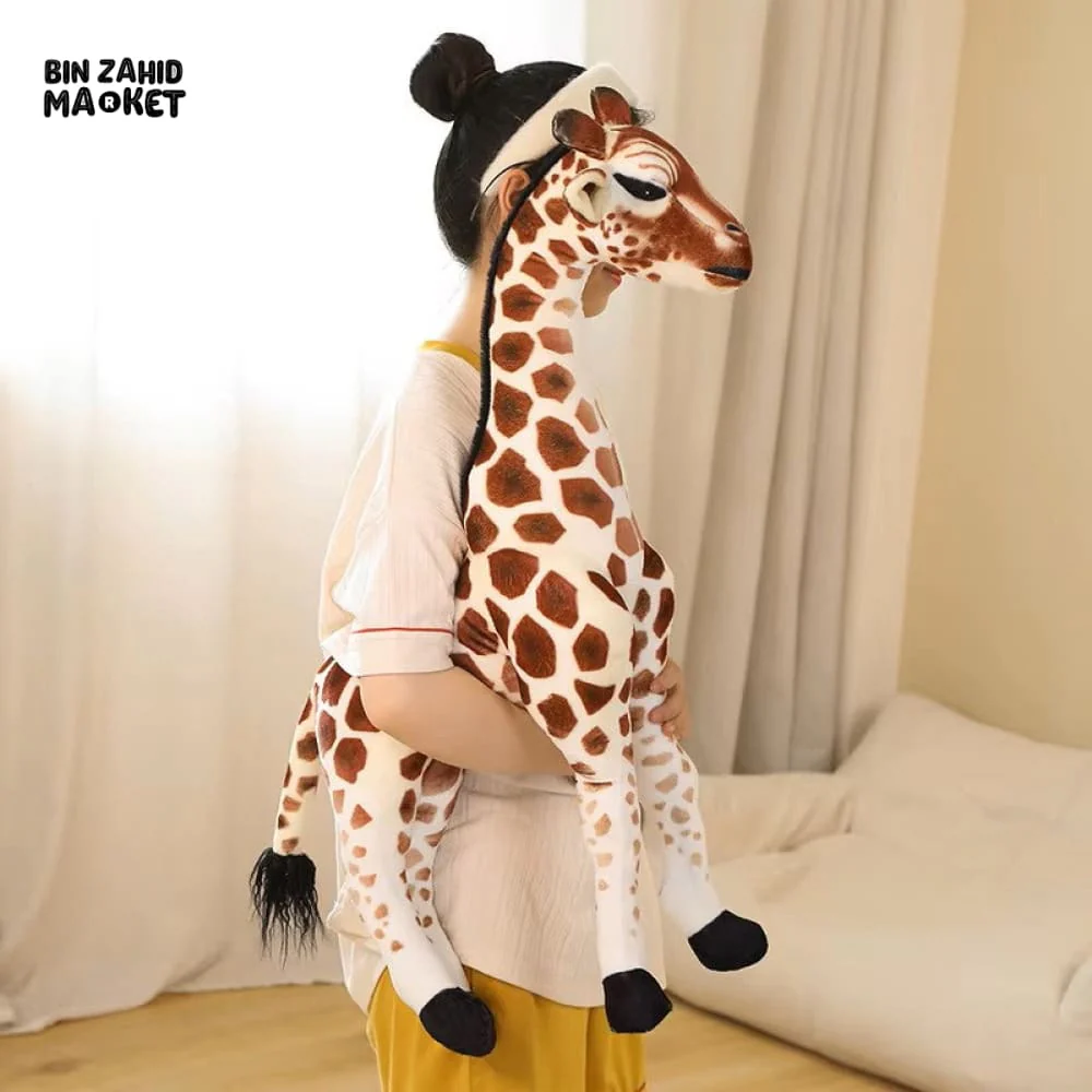 MADAGASCAR GIRAFFE & SIKA DEER STUFFED PLUSH TOY SOFT & CUDDLY ANIMAL DOLL FOR KIDS & GIFTS - Image 10