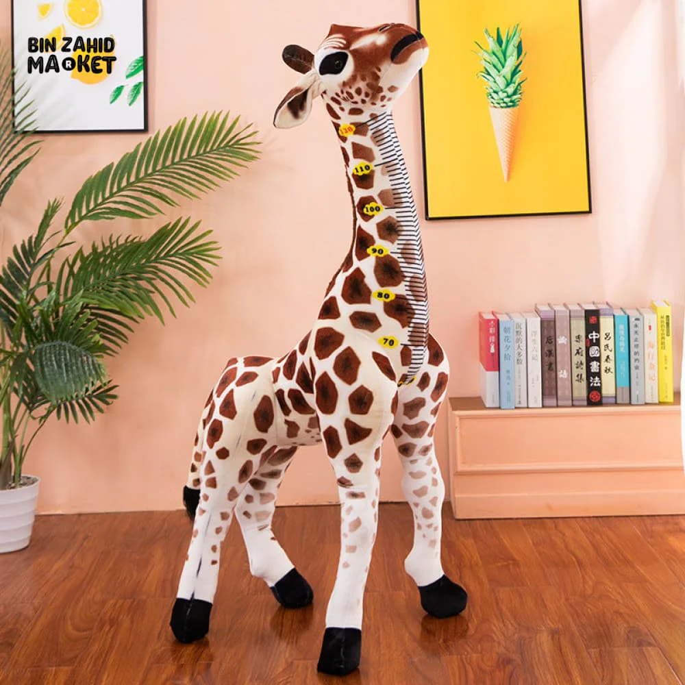 MADAGASCAR GIRAFFE & SIKA DEER STUFFED PLUSH TOY SOFT & CUDDLY ANIMAL DOLL FOR KIDS & GIFTS - Image 6