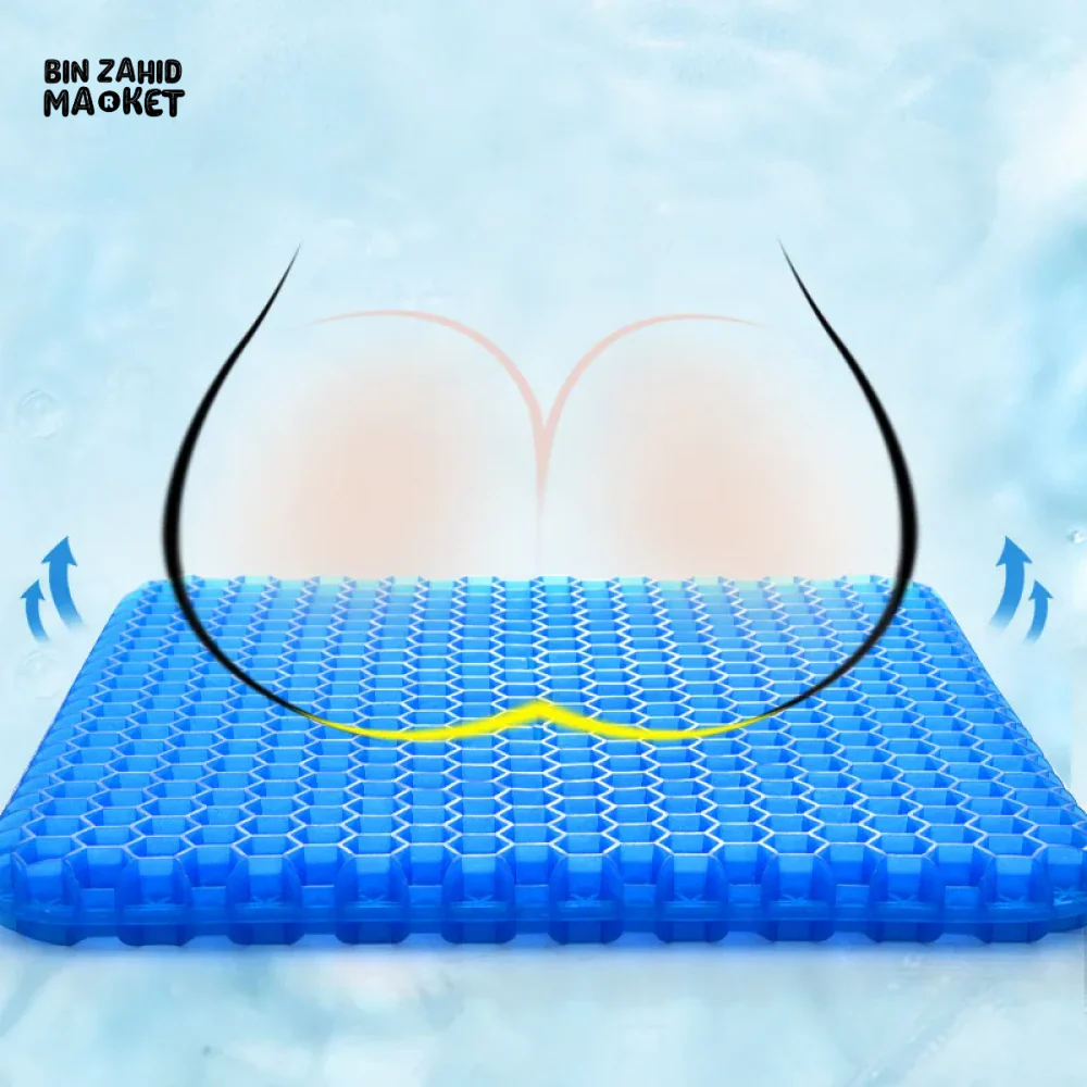 SUMMER GEL SEAT CUSHION BREATHABLE HONEYCOMB DESIGN FOR PRESSURE RELIEF BACK TAILBONE PAIN HOME OFFICE CHAIR CARS WHEELCHAIR - Image 13