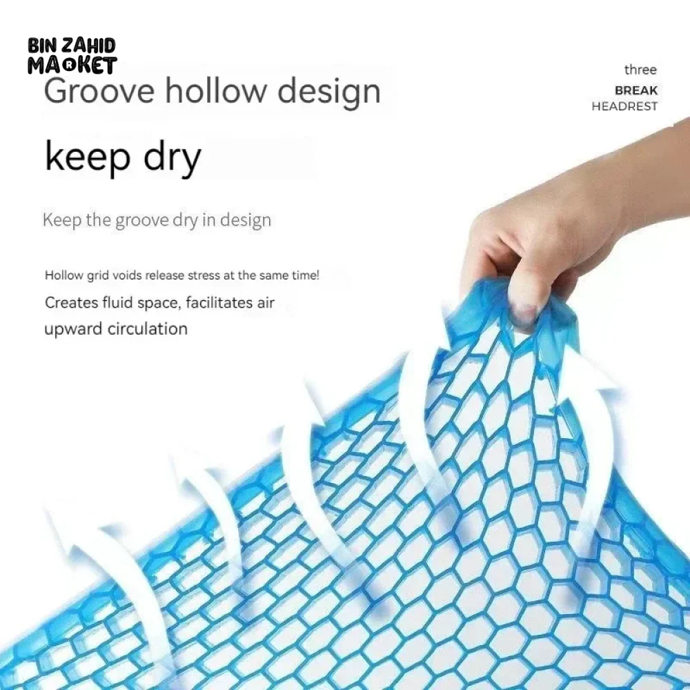 SUMMER GEL SEAT CUSHION BREATHABLE HONEYCOMB DESIGN FOR PRESSURE RELIEF BACK TAILBONE PAIN HOME OFFICE CHAIR CARS WHEELCHAIR - Image 6