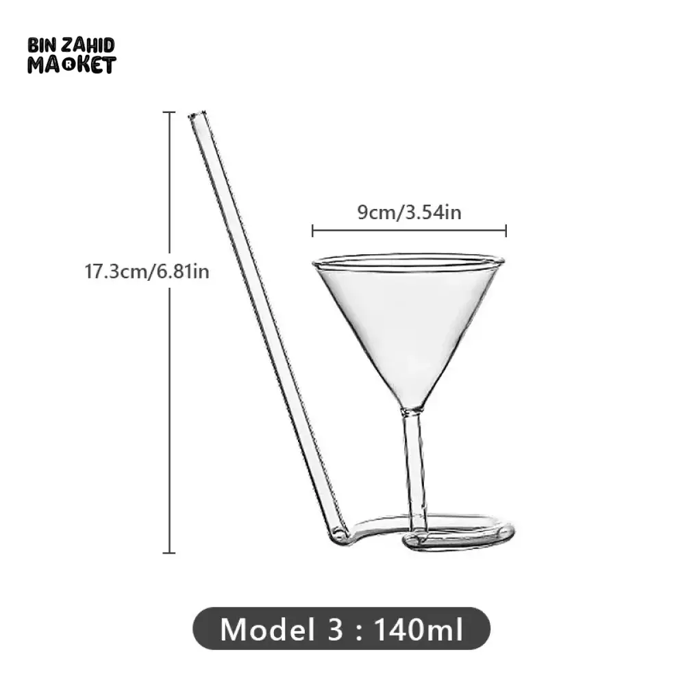 TAIL STRAW GLASS - COCKTAIL SHAPE - Image 4