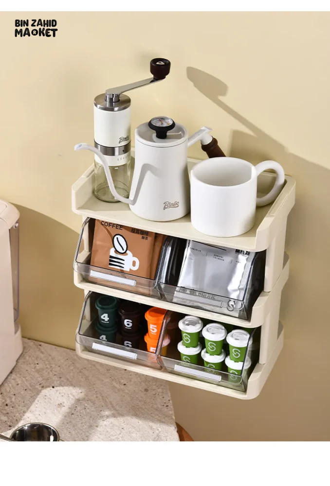 TEA BAG BOX TEA CAPSULE HOLDER COFFEE GRINDER MUG CUP STAND TEAPOT RACK - Image 7