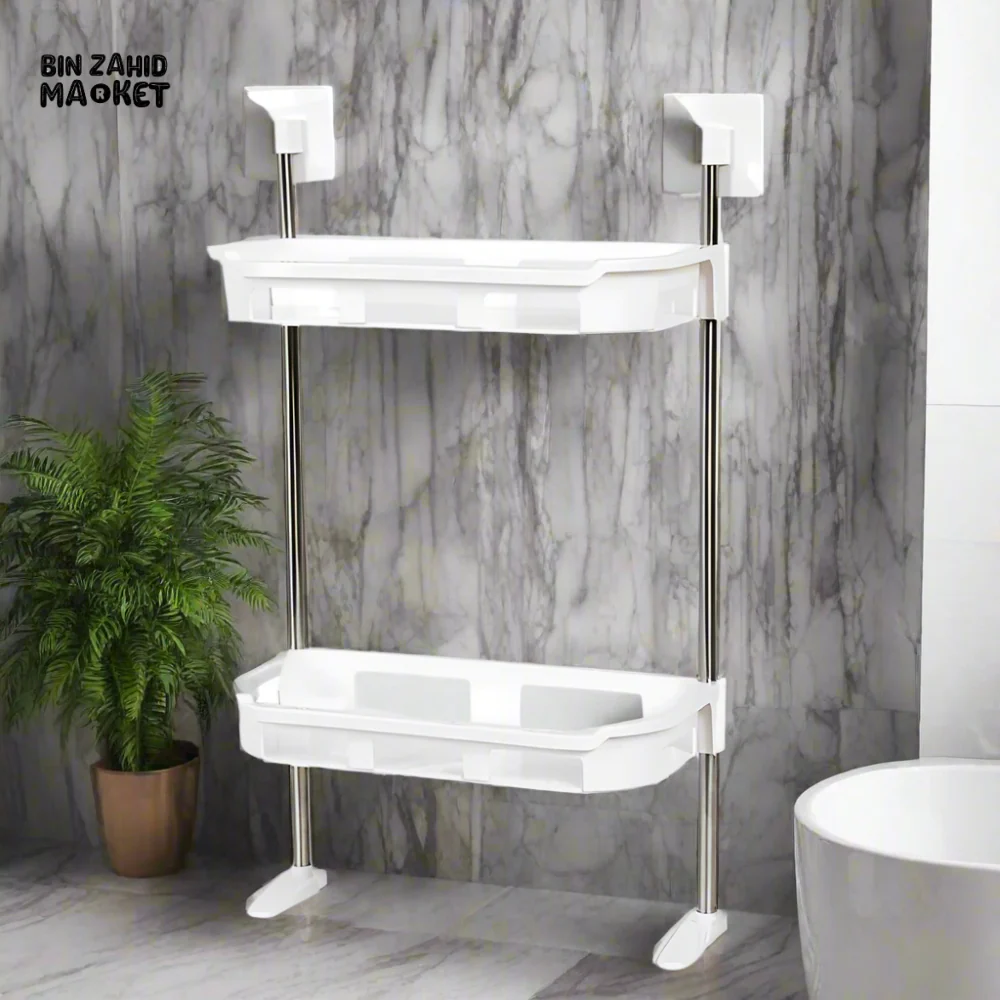 TOILET RACK – NO-DRILL BATHROOM & KITCHEN STORAGE SHELF - 2 LAYERS - Image 3