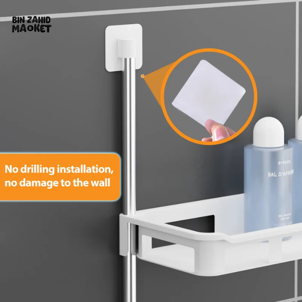 TOILET RACK – NO-DRILL BATHROOM & KITCHEN STORAGE SHELF - 2 LAYERS - Image 4