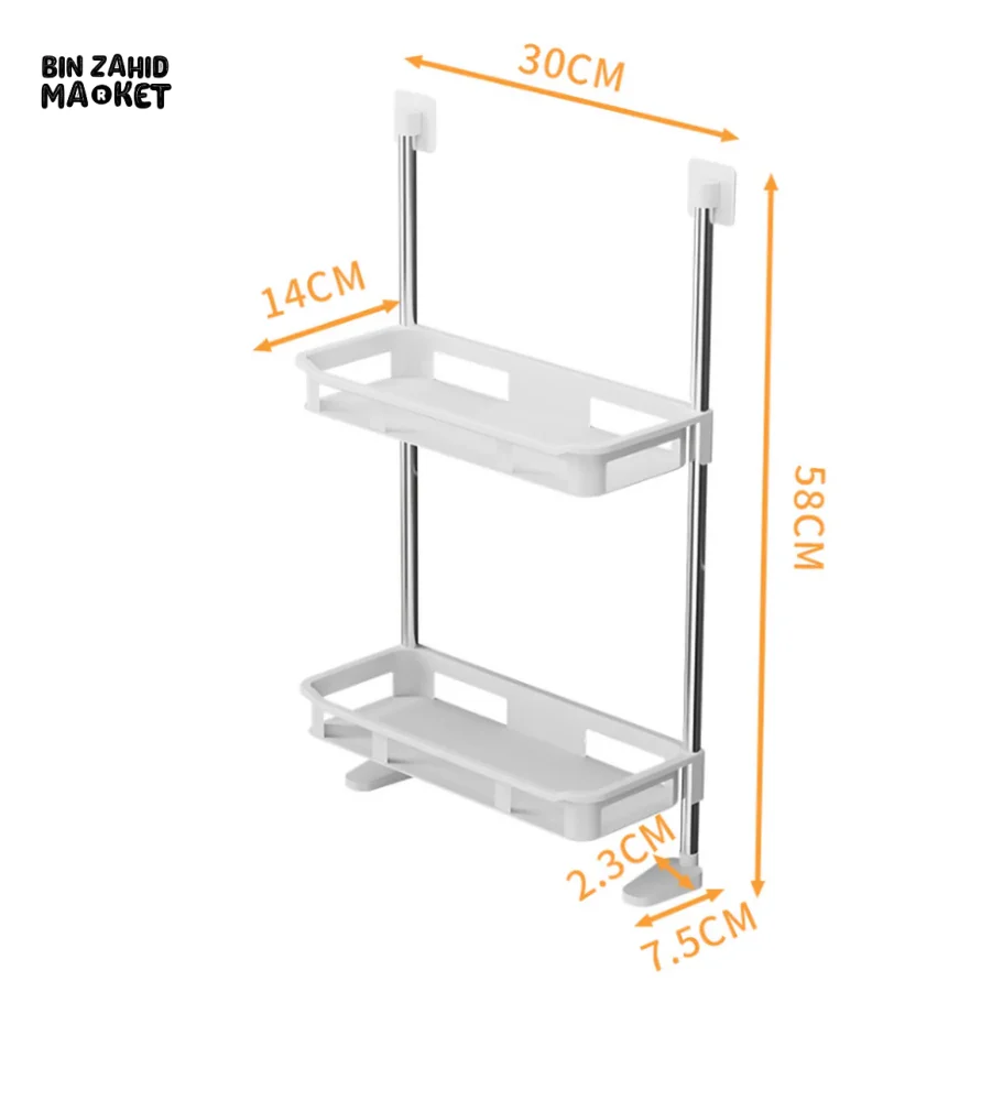 TOILET RACK – NO-DRILL BATHROOM & KITCHEN STORAGE SHELF - 2 LAYERS - Image 7