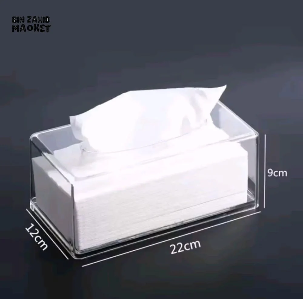 TRANSPARENT ACRYLIC TISSUE BOX – THICKENED PAPER SLEEVE HOLDER WITH REMOVABLE DRAWER DESIGN FOR RESTAURANT HOTEL & HOME STORAGE - Image 8