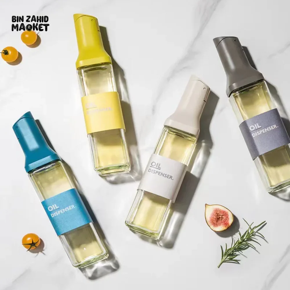 TRANSPARENT GLASS OLIVE OIL BOTTLE LEAK-PROOF MULTIFUNCTIONAL STORAGE BOTTLE - Image 3