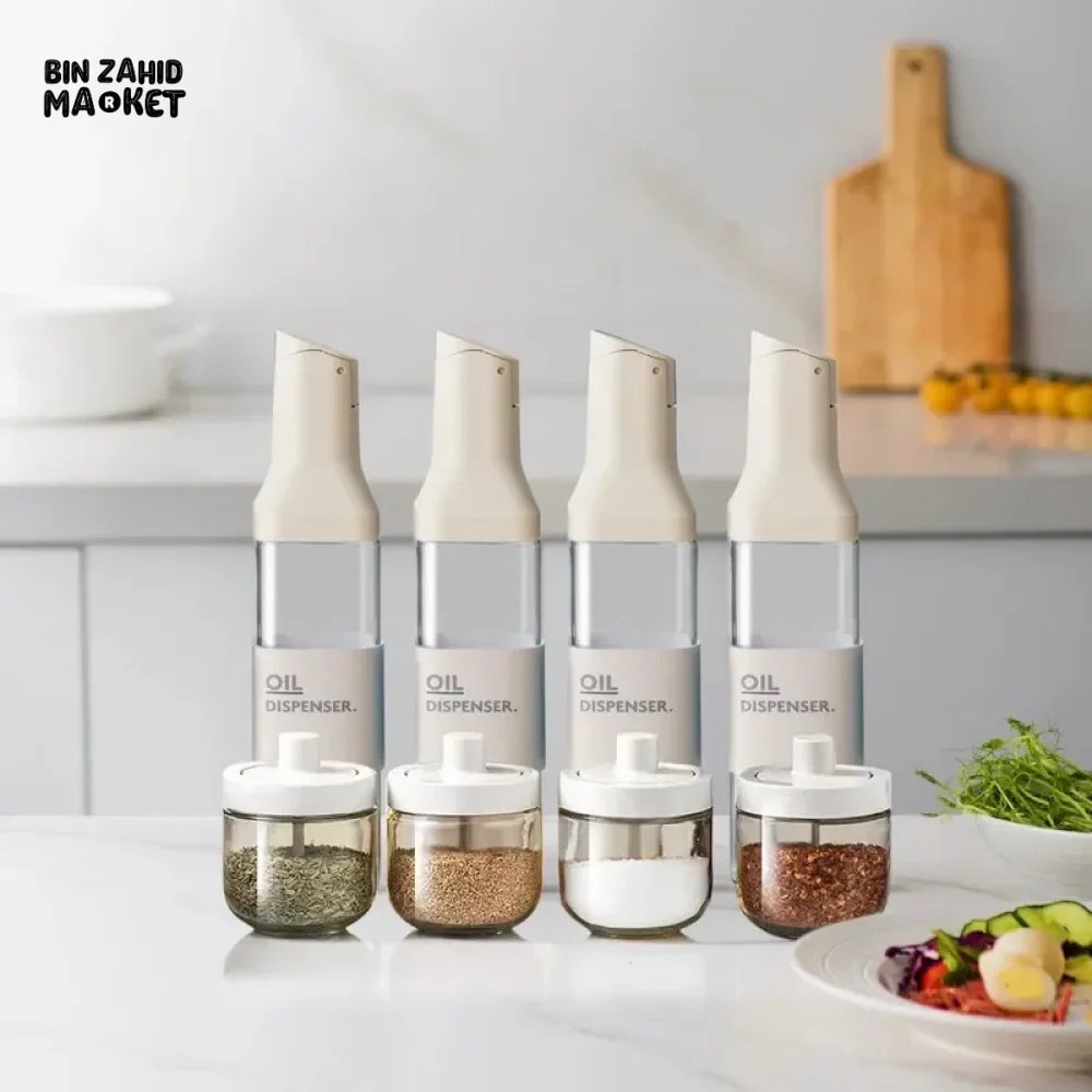 TRANSPARENT GLASS OLIVE OIL BOTTLE LEAK-PROOF MULTIFUNCTIONAL STORAGE BOTTLE - Image 6