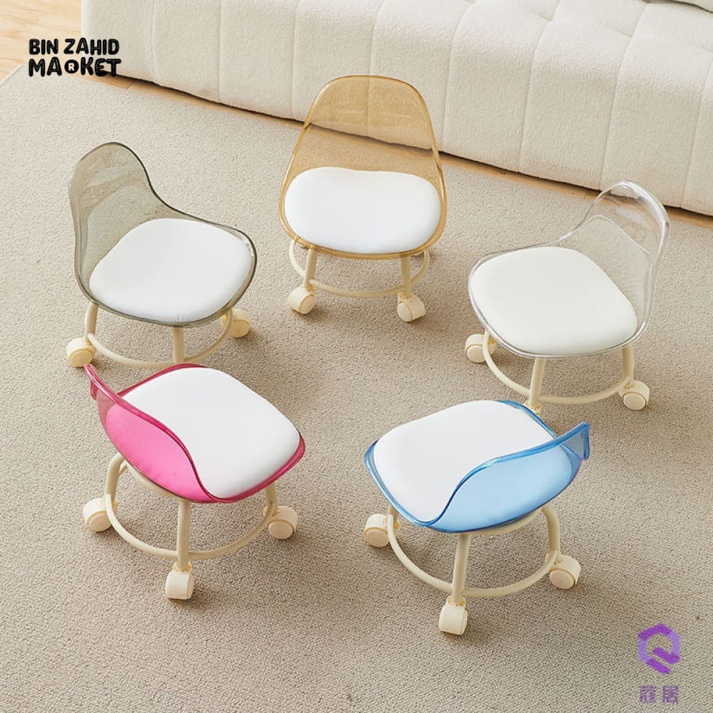 TRANSPARENT HEAVY DUTY MOVABLE - CHAIR WITH WHEELS - Image 9