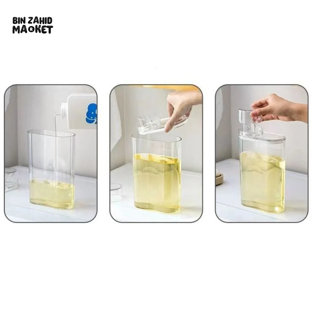 TRANSPARENT LIQUID & POWDER DISPENSER – MULTI-PURPOSE STORAGE CONTAINER FOR LAUNDRY, CLEANING & KITCHEN USE WITH EASY POUR SPOUT - Image 4